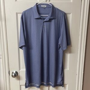 Peter Millar summer comfort blue golf polo martini design men’s size L